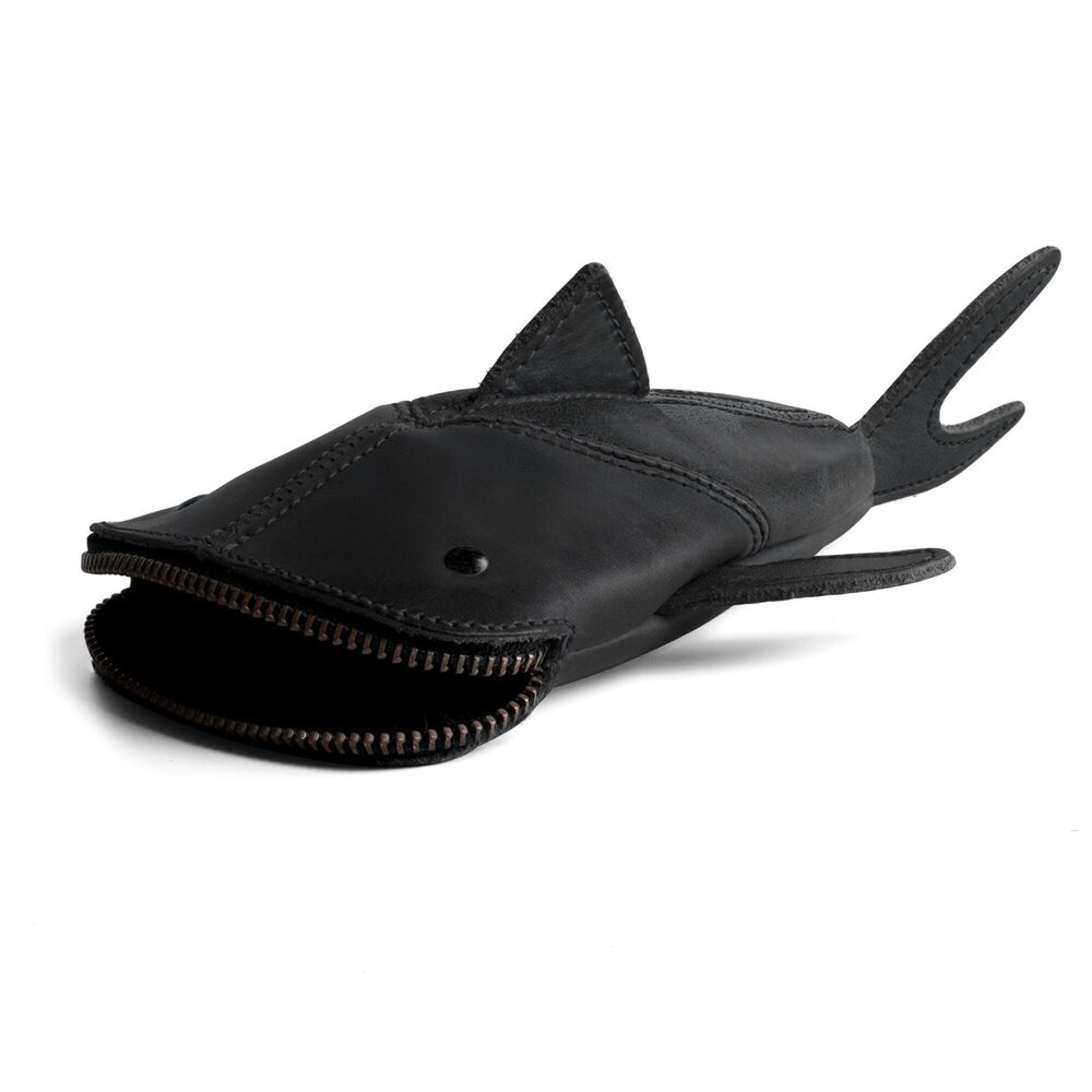 2999 Zippered Coin Pouch, Shark Shaped Case, Stuffed Animal, Bank, Change - Picture 2 of 5